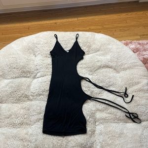 Black Bead tie dress